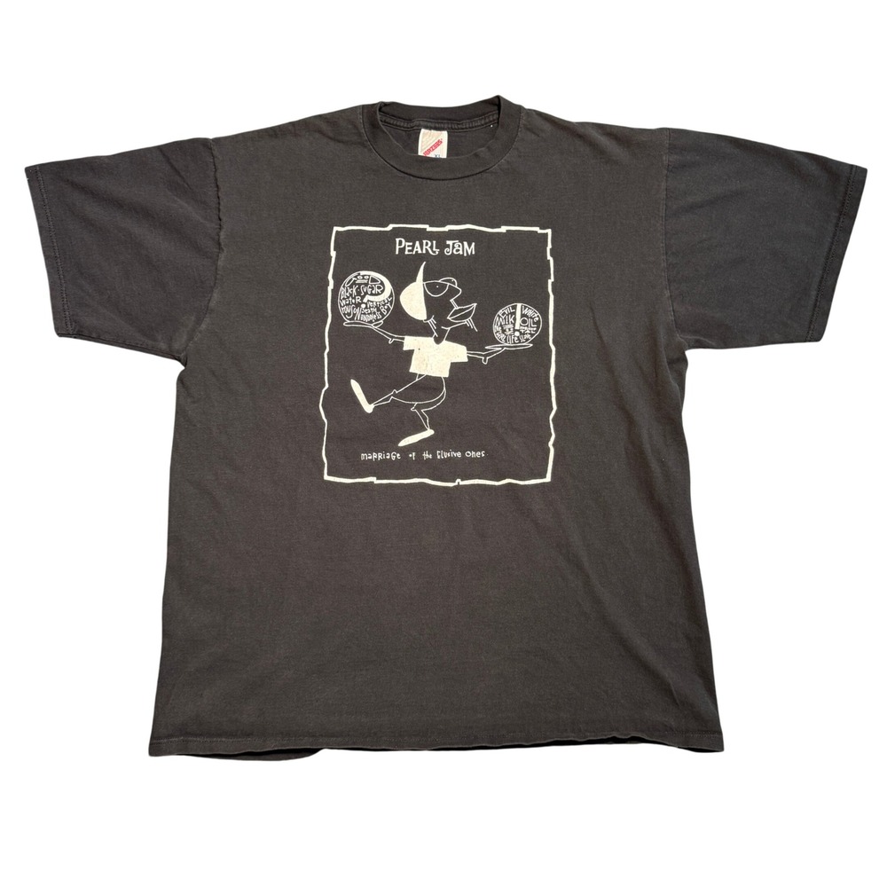Vintage Pearl Jam Marriage of the Elusive Ones Boundless T-Shirt Black XL 90s